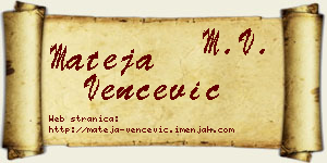 Mateja Venčević vizit kartica